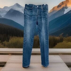 Levis 511 Jeans Mens 32x32 Blue Medium Wash Slim Fit Denim Tapered Leg